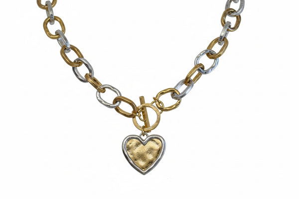 ALL MY LOVE NECKLACE - TWO-TONE - Salty Lime Boutique