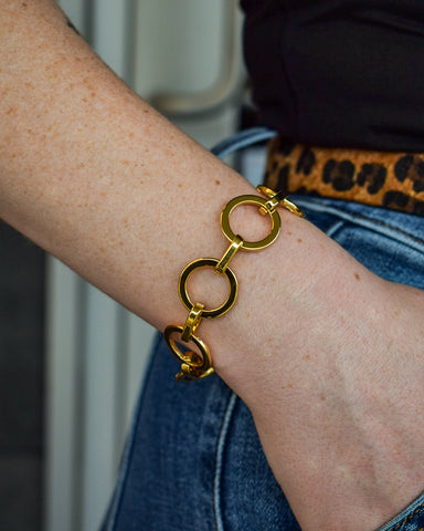 CORA BRACELET- WATER RESISTANT- GOLD PLATED - 2 COLORS