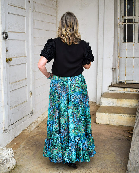 PEACOCK FEATHERS BOBO PANTS - BY A RARE BIRD