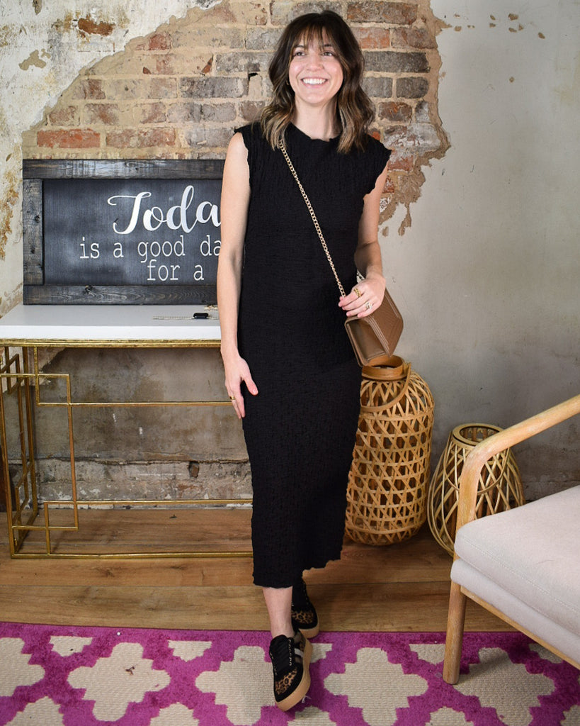 TIME AFTER TIME MIDI DRESS BY UMGEE- BLACK Salty Lime Boutique TIME AFTER TIME MIDI DRESS BY UMGEE- BLACK Salty Lime Boutique