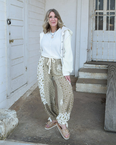 OH MY FLOWERS PANT BY POL - SAND MULTI