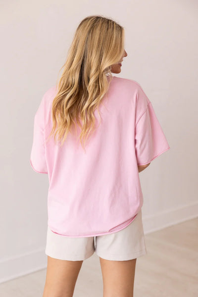 SPICY MARG RELAXED TEE - PINK