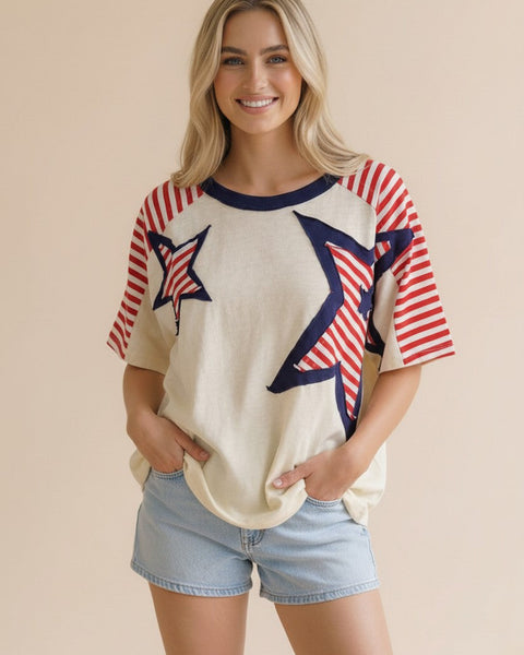 Stars and Stripes Oversized Top
