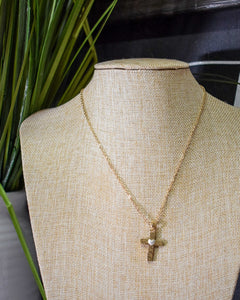 CROSS & HEART NECKLACE- GOLD