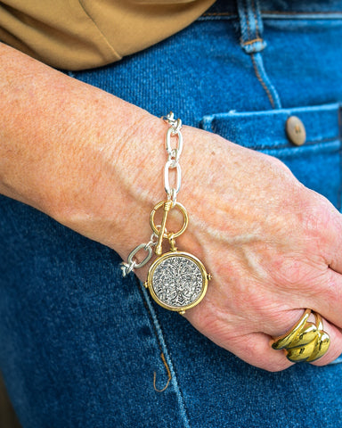 VINTAGE COIN BRACELET- ARROW
