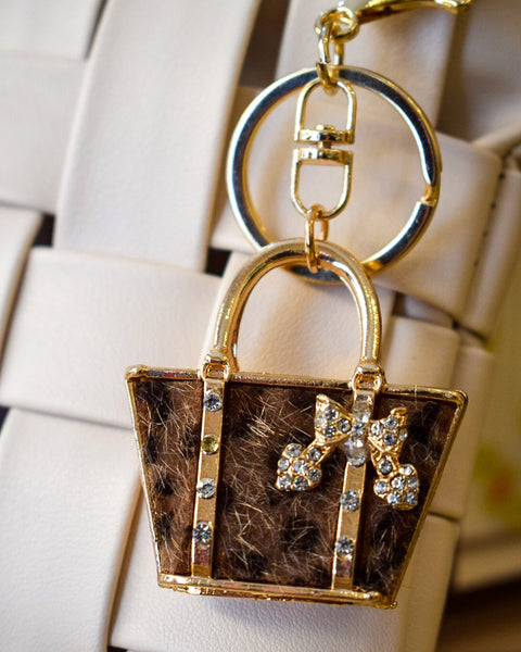 LEOPARD HANDBAG PURSE CHARM