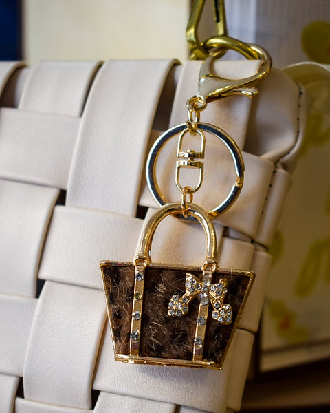 LEOPARD HANDBAG PURSE CHARM