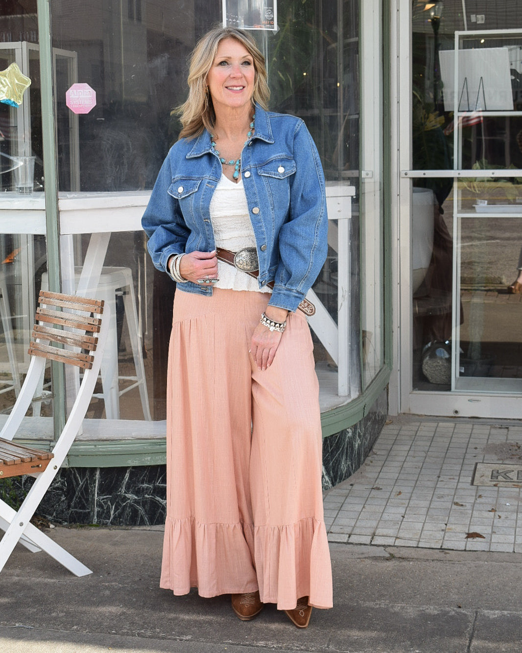BRITTANY PALAZZO PANTS - BLUSH