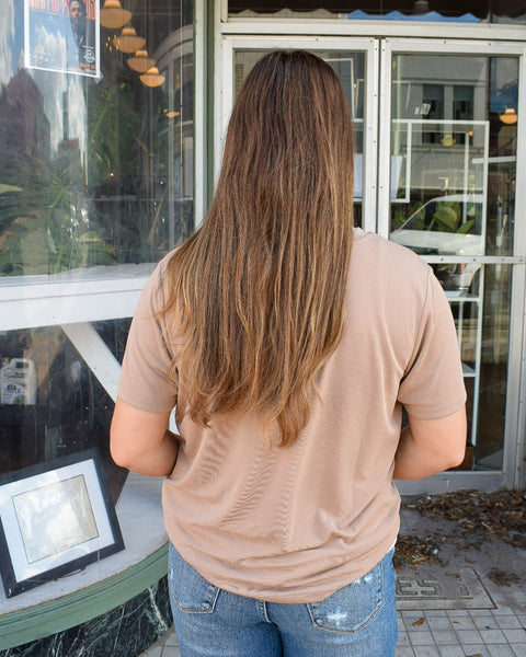 BASIC SHORT SLEEVE TEE - DARK TAUPE
