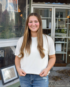 BASIC SHORT SLEEVE TEE - WHIP CREAM