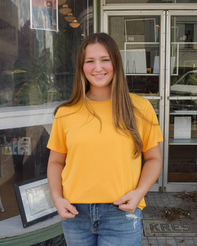 BASIC SHORT SLEEVE TEE - SUNFLOWER