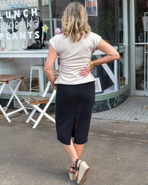 V-Neck Fitted Waist Vest - Taupe - Salty Lime Boutique