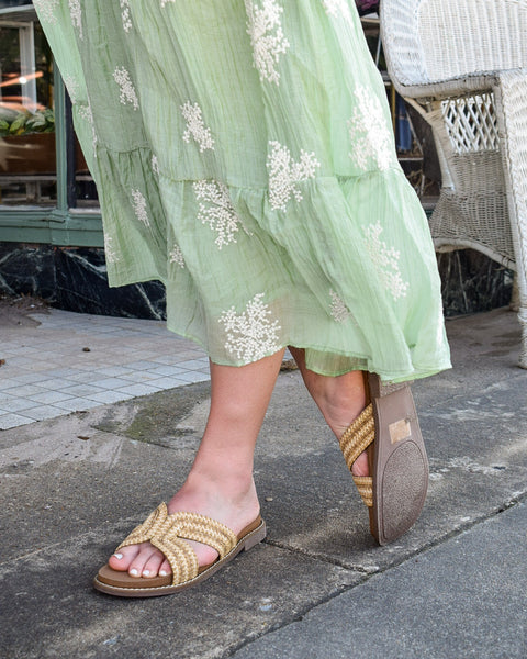 EMILY EMBROIDERED PUFF SLEEVE MIDI DRESS- SAGE