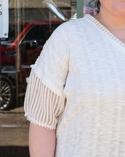 LOLA TOP - IVORY- CURVY - Salty Lime Boutique