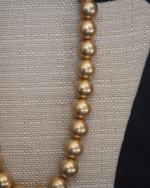 CHUNKY ROUND BEAD NECKLACE - 2 COLORS