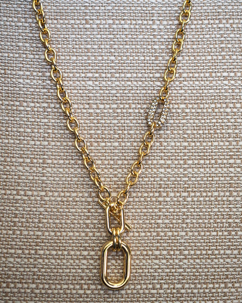 JENNY FRONT TOGGLE NECKLACE - GOLD