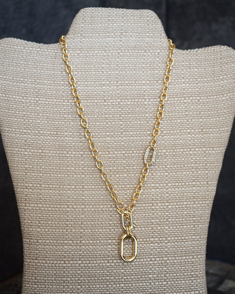 JENNY FRONT TOGGLE NECKLACE - GOLD