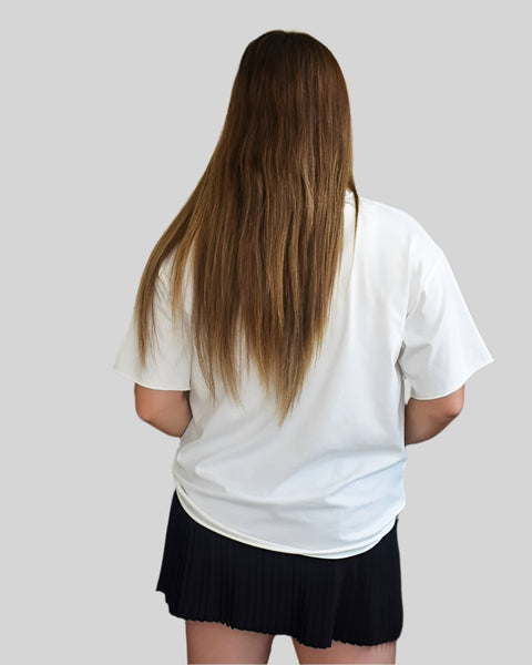 GAME DAY TEDDY WHITE TEE- BLACK REG/CURVY
