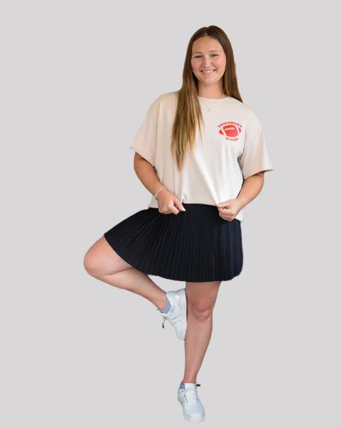 TOUCHDOWN SEASON TEE- CREAM - REG/CURVY