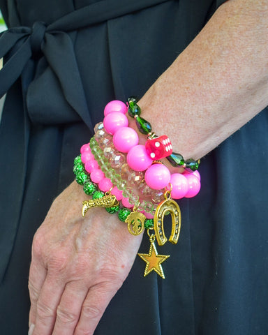 LUCKY LADY STRETCHY STACK BRACELET - SET OF 6