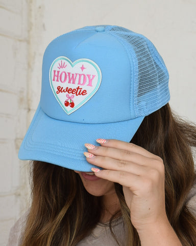 HOWDY SWEETIE TRUCKER HAT - LT BLUE