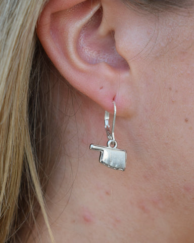 OKLAHOMA DANGLE EARRINGS - SILVER