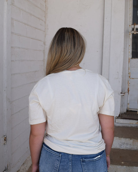 HOWDY DONKEY GRAPHIC TEE - TAN- REG/CURVY