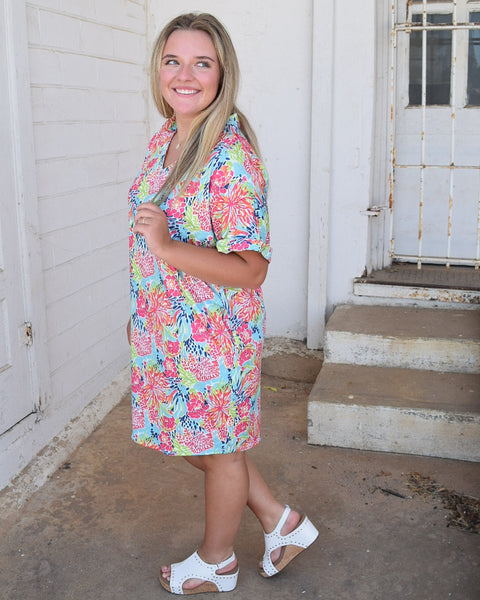 THE CARA DRESS - FLORAL REG/CURVY