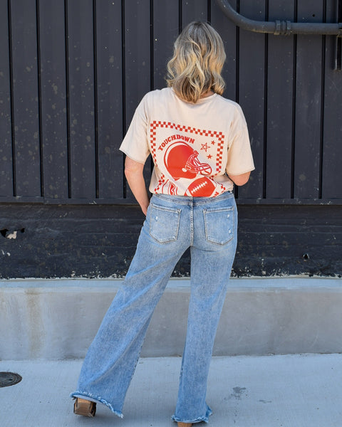 RESTOCK MR BUTTON DOWN WIDE LEG JEAN BY RISEN