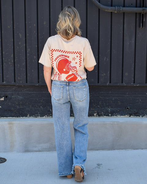 RESTOCK MR BUTTON DOWN WIDE LEG JEAN BY RISEN