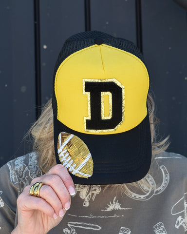 TEAM DENISON GAME DAY TRUCKER HAT -  BLACK/GOLD
