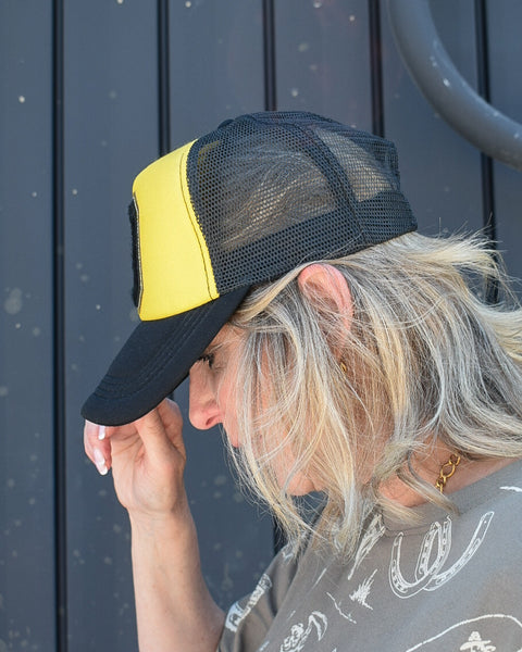 TEAM DENISON GAME DAY TRUCKER HAT -  BLACK/GOLD