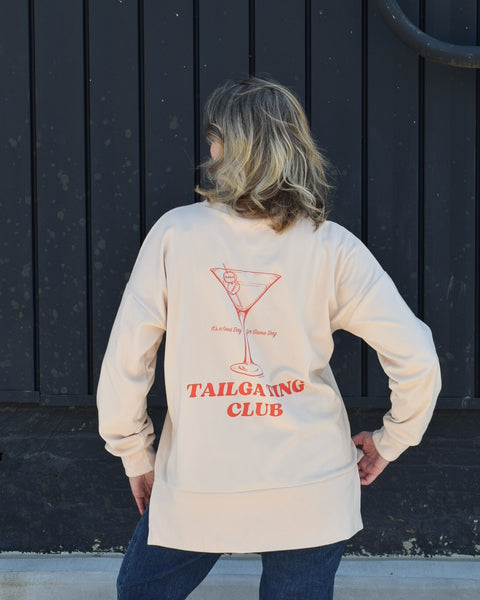 TAILGATING CLUB FLEECE PULLOVER - CREAM - REG/CURVY