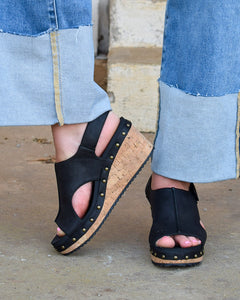 FOR KEEPS WEDGE BY CORKYS- BLACK
