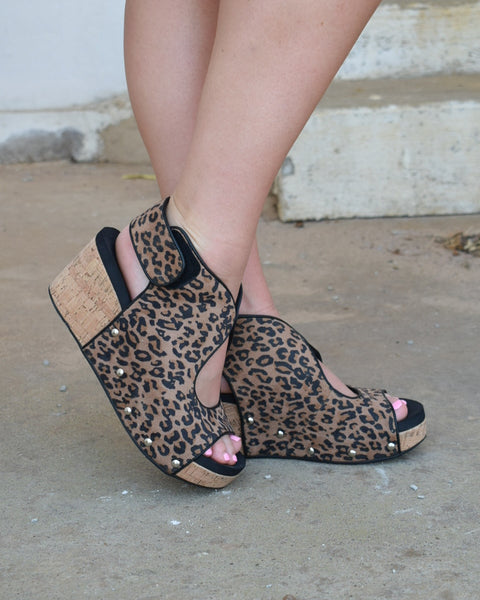 FRISKY WEDGE BY CORKYS- LEOPARD