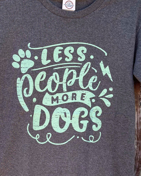 LESS PEOPLE MORE DOGS GRAPHIC TEE