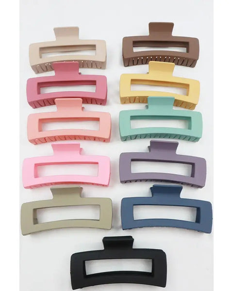 MATTE JUMBO CLAW CLIP - 12 COLORS