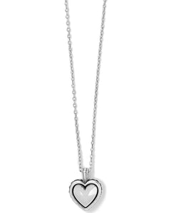 PRETTY TOUGH BOLD HEART PETITE NECKLACE- BRIGHTON