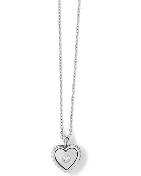 PRETTY TOUGH BOLD HEART PETITE NECKLACE- BRIGHTON