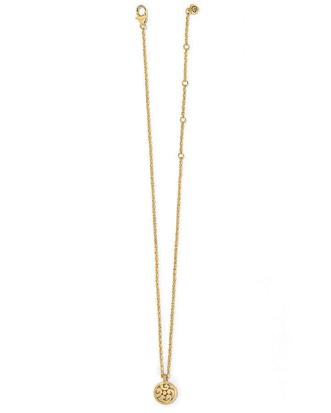 CONTEMPO MEDALLION GOLD PETITE NECKLACE- BRIGHTON