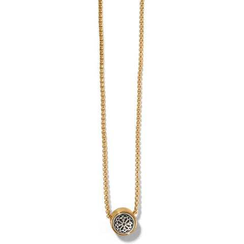 FERRARA TWO-TONE LUCE MINI PENDANT NECKLACE- BRIGHTON