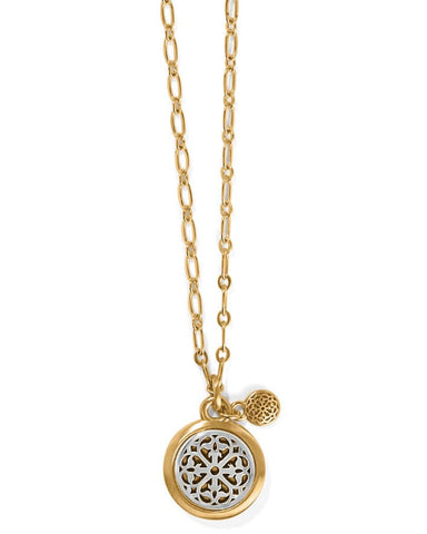 FERRARA TWO-TONE LUCE SMALL PENDANT NECKLACE- BRIGHTON