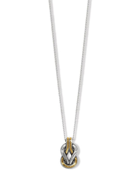 INTERLOK HARMONY TWO-TONE PETITE NECKLACE- BRIGHTON