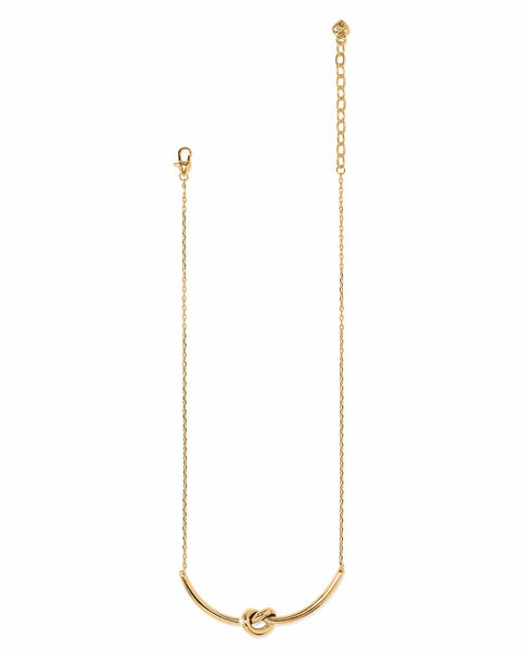 INTERLOK SINGLE KNOT GOLD NECKLACE- BRIGHTON