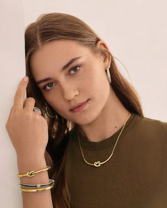 INTERLOK SINGLE KNOT GOLD NECKLACE- BRIGHTON