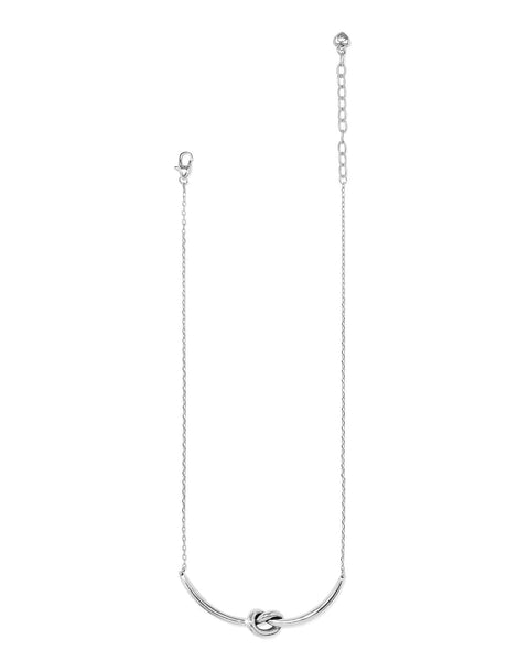 INTERLOK SINGLE KNOT SILVER NECKLACE- BRIGHTON