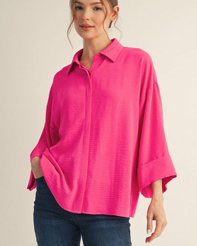BELITA TOP- HOT PINK