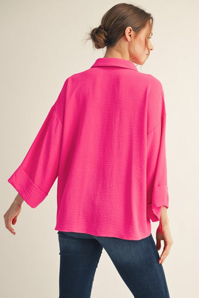 BELITA TOP- HOT PINK