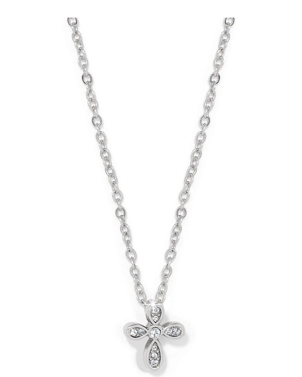 ENCHANTING CROSS NECKLACE IN SILVER- BRIGHTON