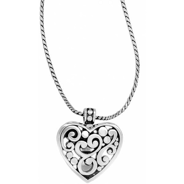 CONTEMPO HEART BADGE CLIP NECKLACE- BRIGHTON